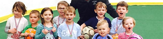 Youth Soccer Players With Medals