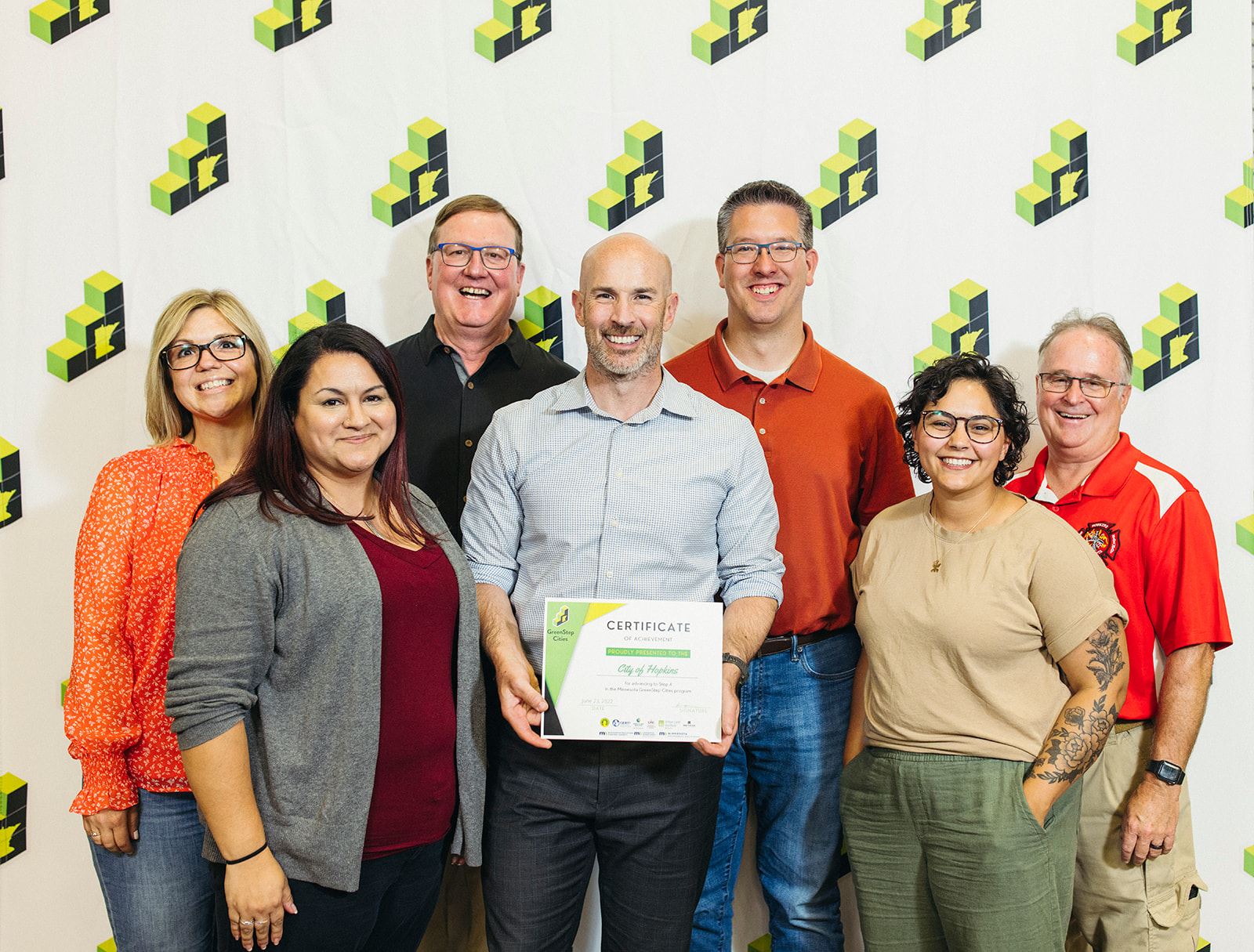 Group of Hopkins employees accepts GreenStep Cities award